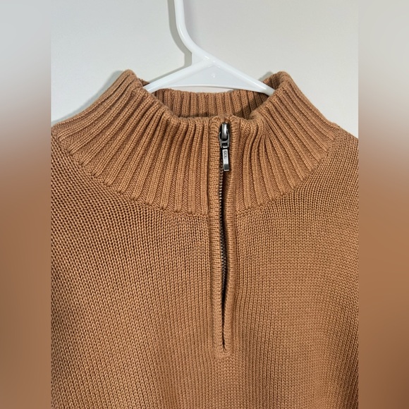 Goodthreads Men's Soft Cotton Quarter Zip Sweater Size Medium Pullover - Picture 10 of 11